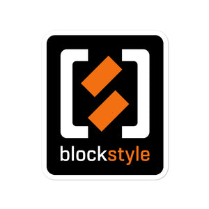 Blockstyle Dark Bubble-free sticker