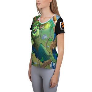 Splinterlands: Earth Team Unleashed All-Over Print Women's Athletic T-shirt